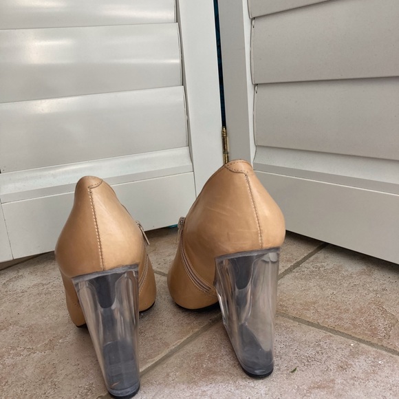 Leather heels made in Italy clear heel - Picture 3 of 4